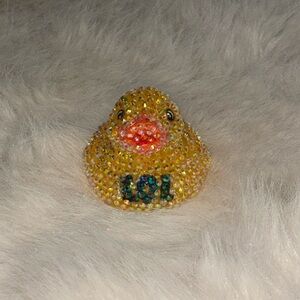 Sparkling Yellow Crystal Rubber Duck